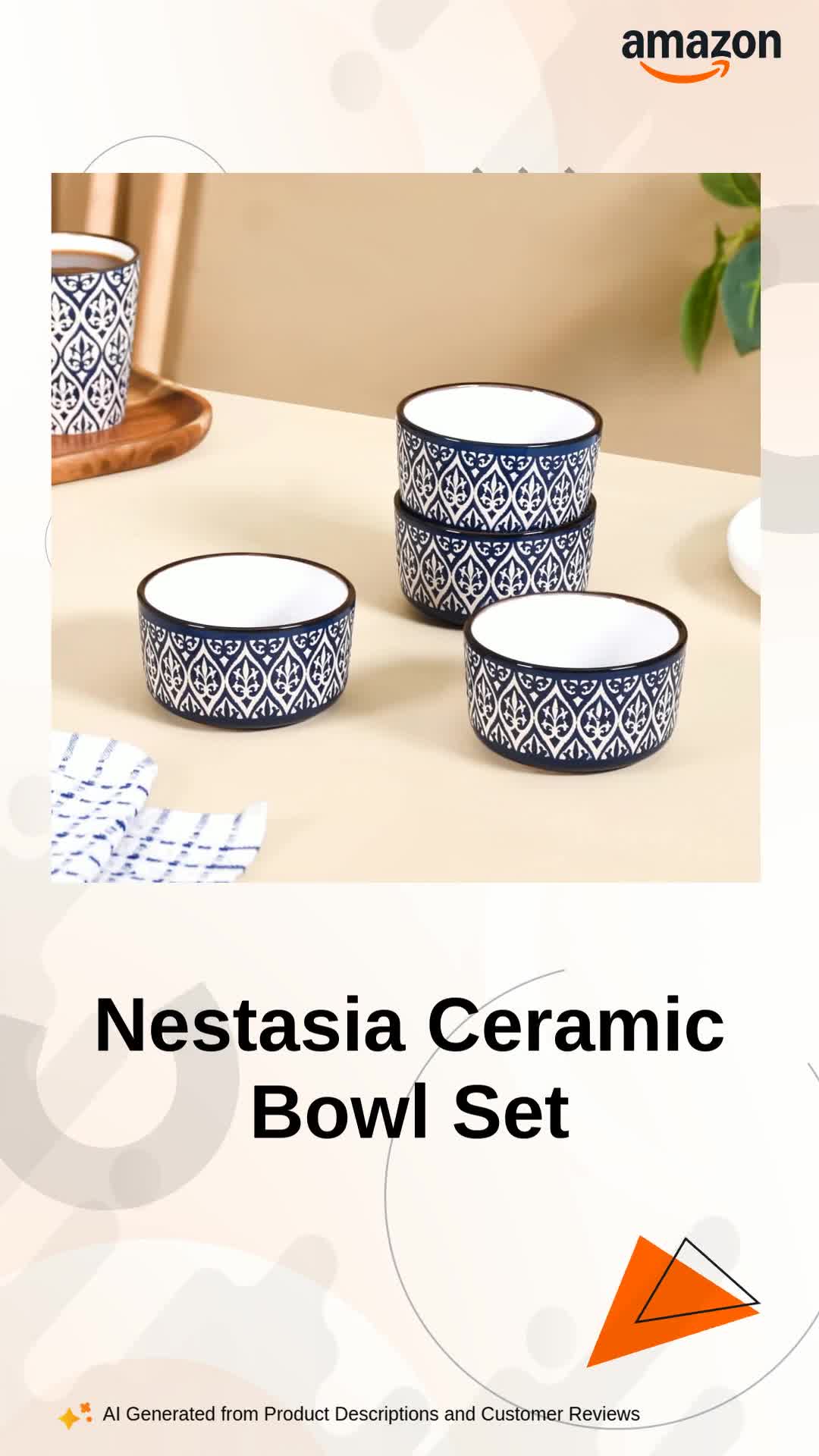 Buy Nestasia Ceramic Bowl for Snacks - Dishwasher & Microwave Safe